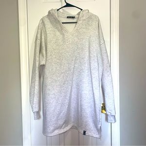 Grey hooded nasty gal sweatshirt dress